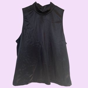 ZARA Satin Black Blouse Size L